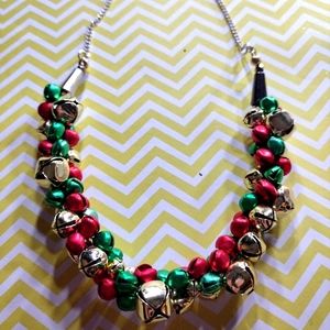 Handmade Christmas bell necklace